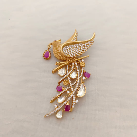 silver saree pin -rcp078 92.5 silver ramala jewelry / ramala collections