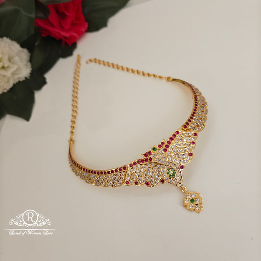 92.5 silver simple and Cute necklace with CZ- stones -RCK277