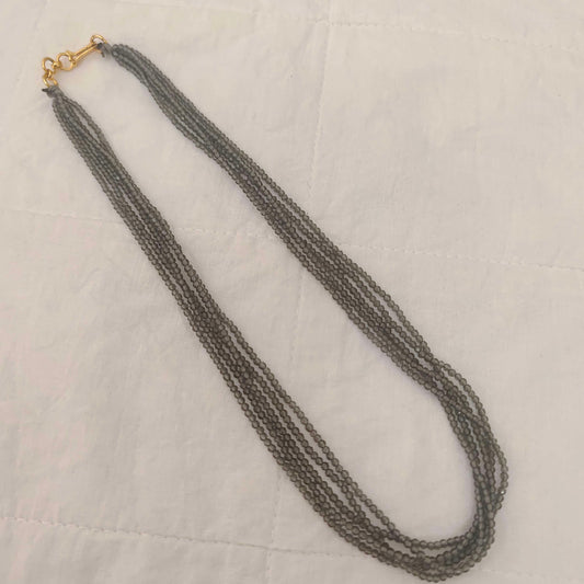 chain grey colour 1.5 mm beads - rch309 92.5 silver ramala jewelry / ramala collections