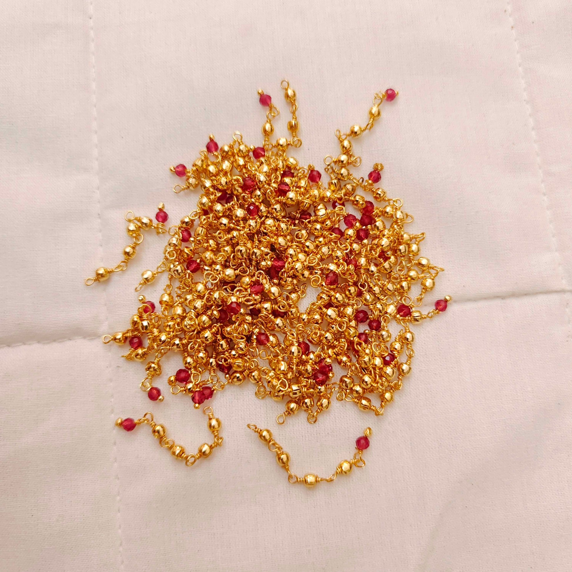 silver gold polish red balls hanging -rcjr259 92.5 silver ramala jewelry / ramala collections