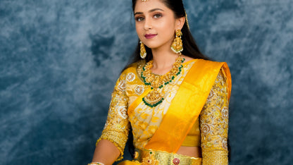 Silver Dhasavatharam Design Necklace With Earrings-S761762