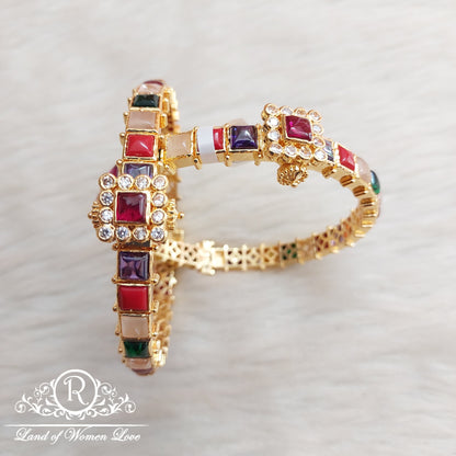 Silver Navaratna Stone Bangles-S999