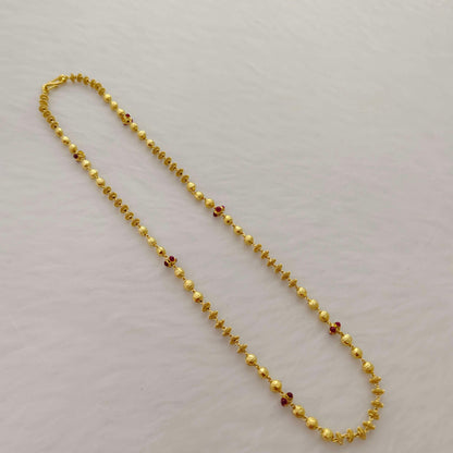 chain silver gold balls chain -rch364 92.5 silver ramala jewelry / ramala collections