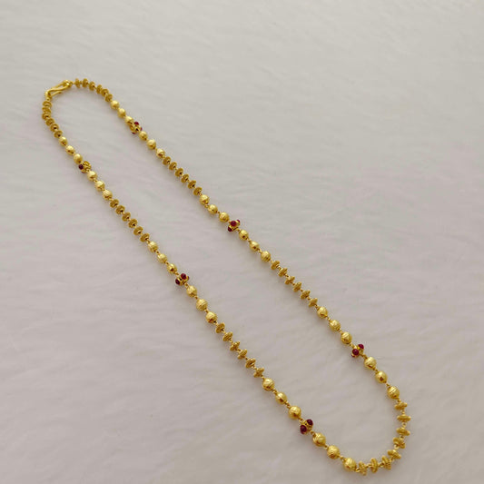 chain silver gold balls chain -rch364 92.5 silver ramala jewelry / ramala collections