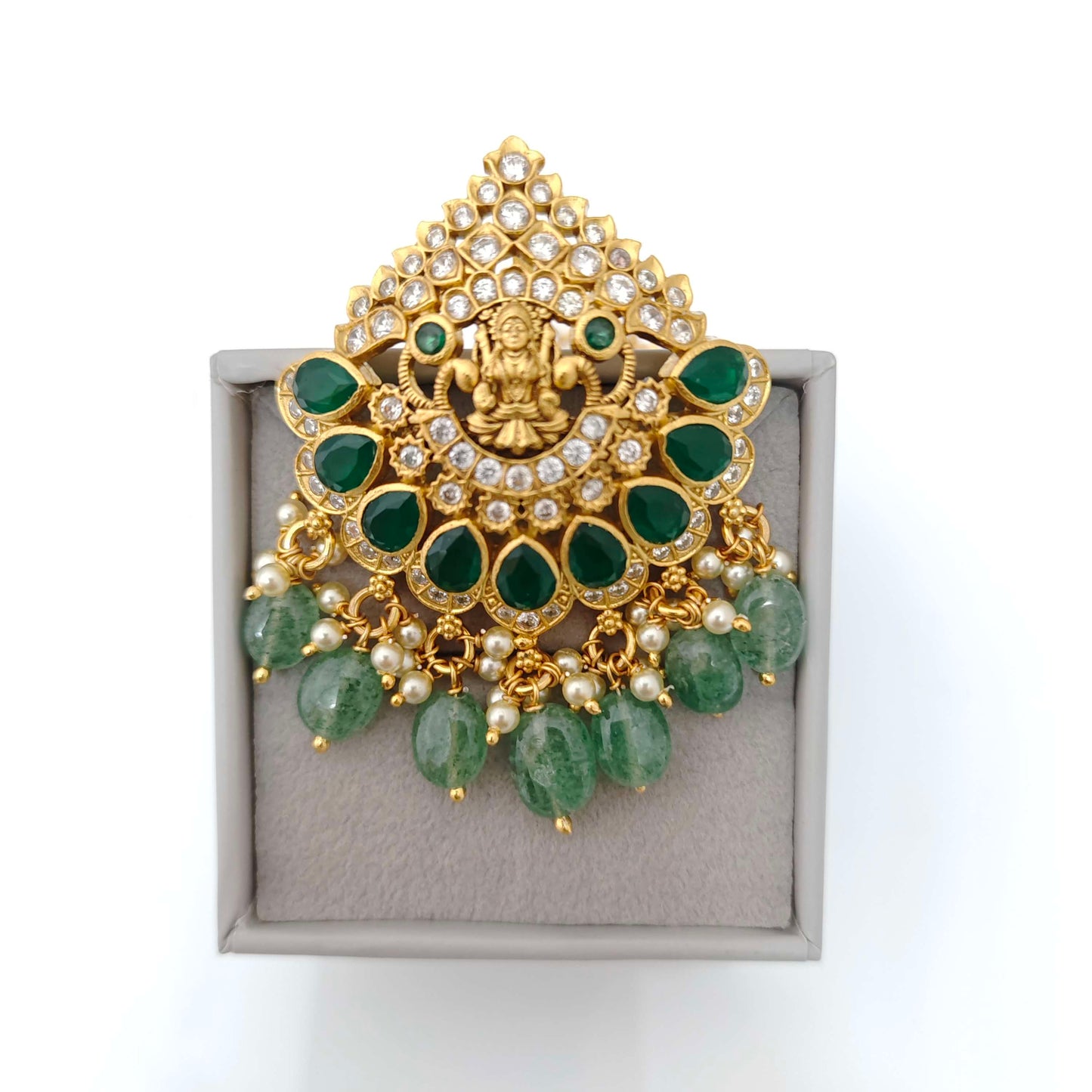 Silver Lakshmi Devi pendant Designs-RCM696