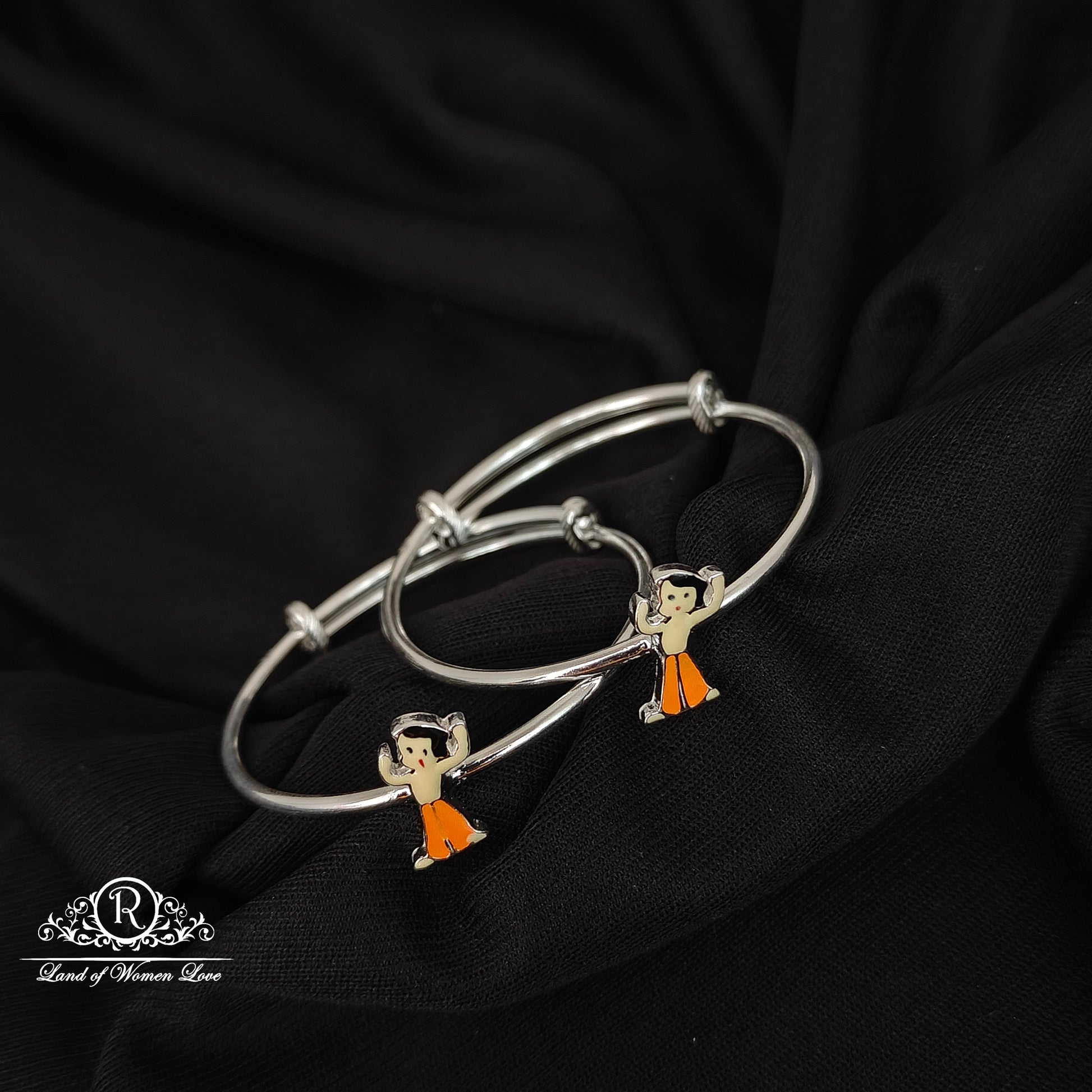 92.5 silver chota bheem cartoon design kids anklets-rc94-22rc2 92.5 silver ramala jewelry / ramala collections