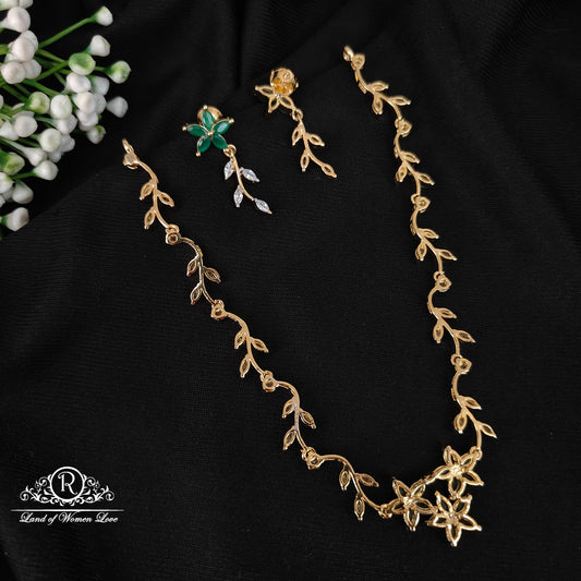 92.5 silver simple and Cute necklace and earrings set - RCBG040