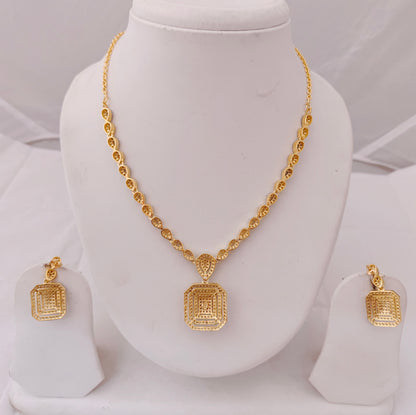 Silver CZ-gold polish set wise necklace design -RCP056,RCP010