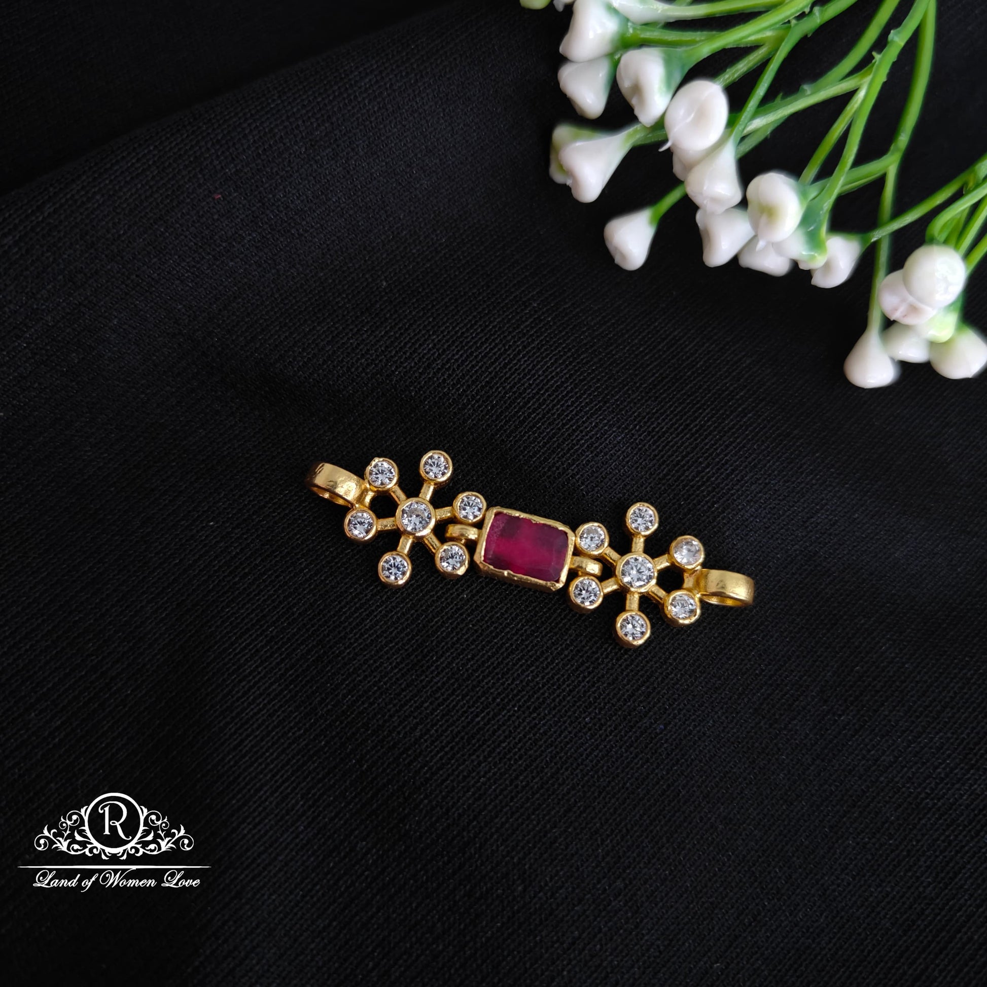 stud silver small mala locket-rcl44 ruby 92.5 silver ramala jewelry / ramala collections