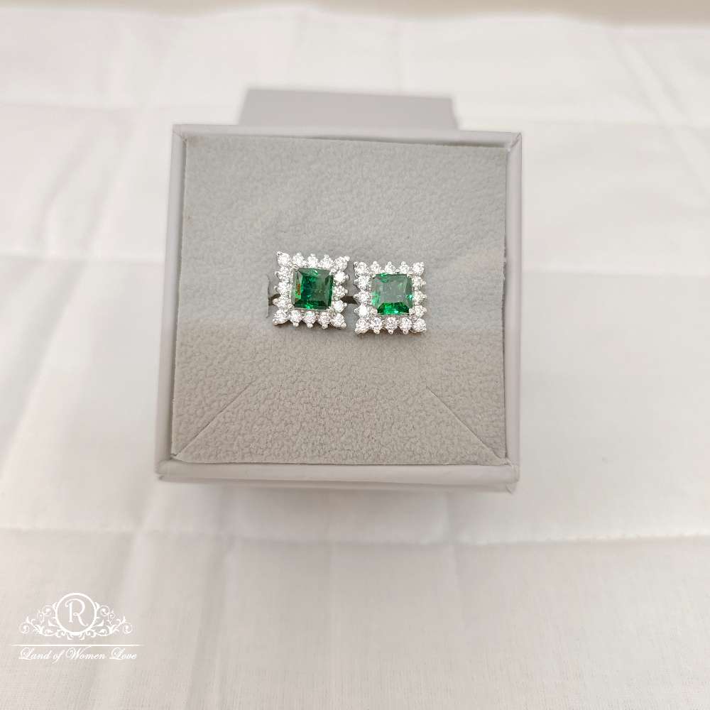 stud silver cz- stones earrings-rces49 cz 92.5 silver ramala jewelry / ramala collections