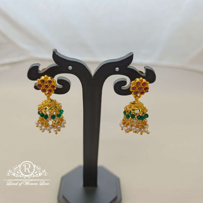 jhumka silver hanging jhumkas--rcjr373 92.5 silver ramala jewelry / ramala collections