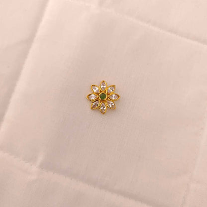 pendant silver white stones side flower design pendent-jr145 92.5 silver ramala jewelry / ramala collections