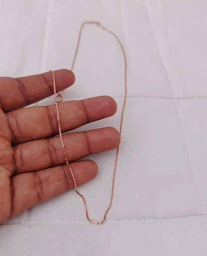 Silver rose gold polish chain-RCD150