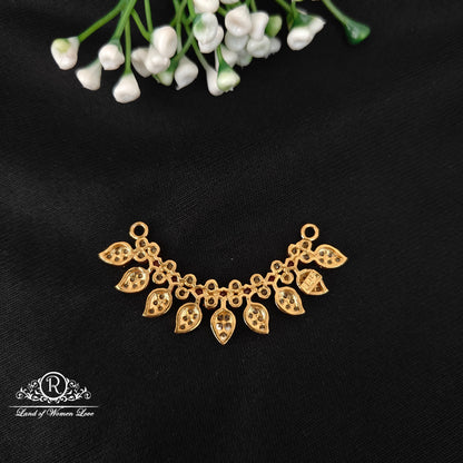 92.5 silver simple and Cute mala locketwith red stones-RCJR992