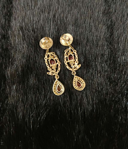 Silver CZ- Stones Earrings With Matching Locket-JR206JR207