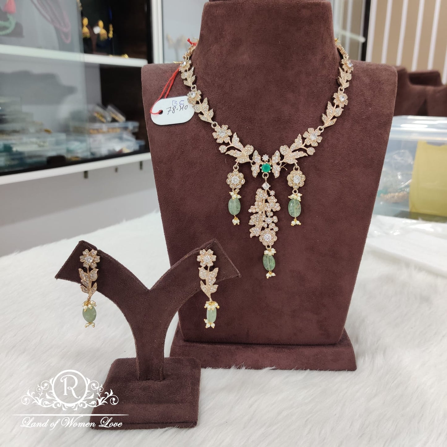 earrings silver victoria stones necklace-s765766 pearl 92.5 silver ramala jewelry / ramala collections