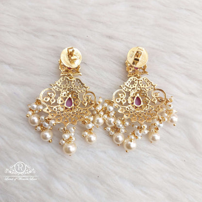 Silver CZ- Locket With Earrings Set-S687,688