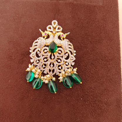 pendant silver cz- stone pendant -rcd331 cz 92.5 silver ramala jewelry / ramala collections