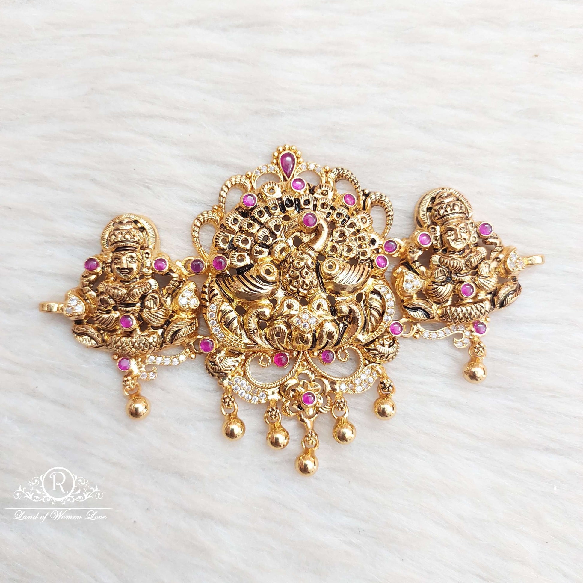 silver nakshi peacock chocker-sa226 92.5 silver ramala jewelry / ramala collections