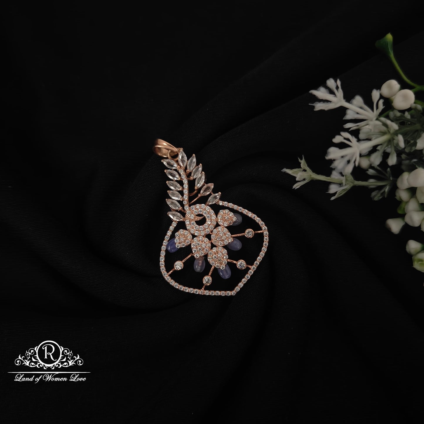 earrings 92.5 silver fusion rose gold polish beautiful design locket-rcm1065 92.5 silver ramala jewelry / ramala collections