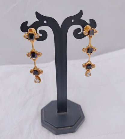 earrings silver gold polish earrings -rca090 92.5 silver ramala jewelry / ramala collections