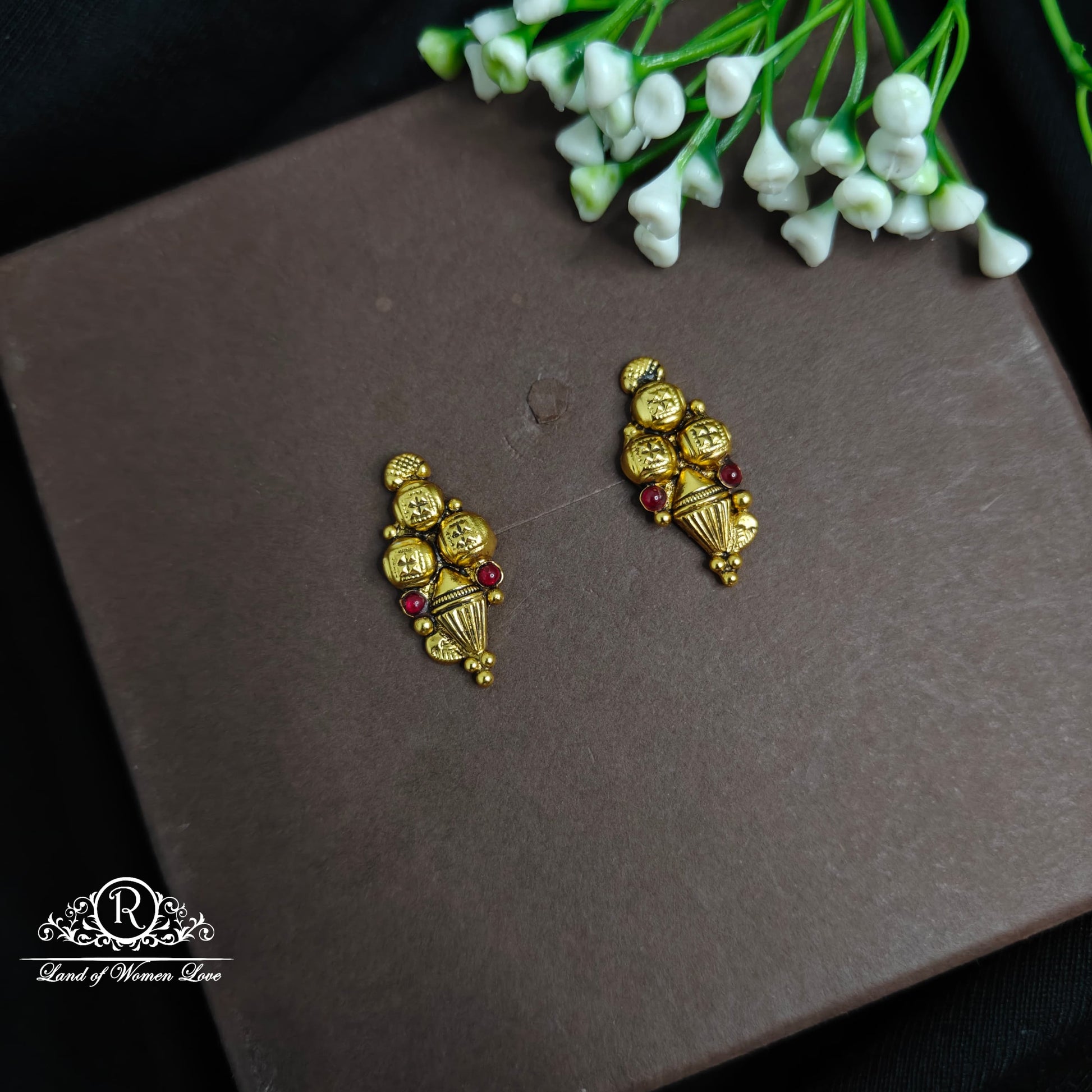 earrings silver earrings ruby 92.5 silver ramala jewelry / ramala collections