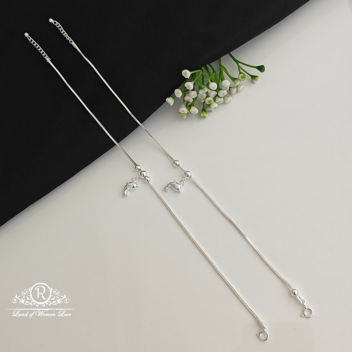 silver anklets-rcra113 92.5 silver ramala jewelry / ramala collections