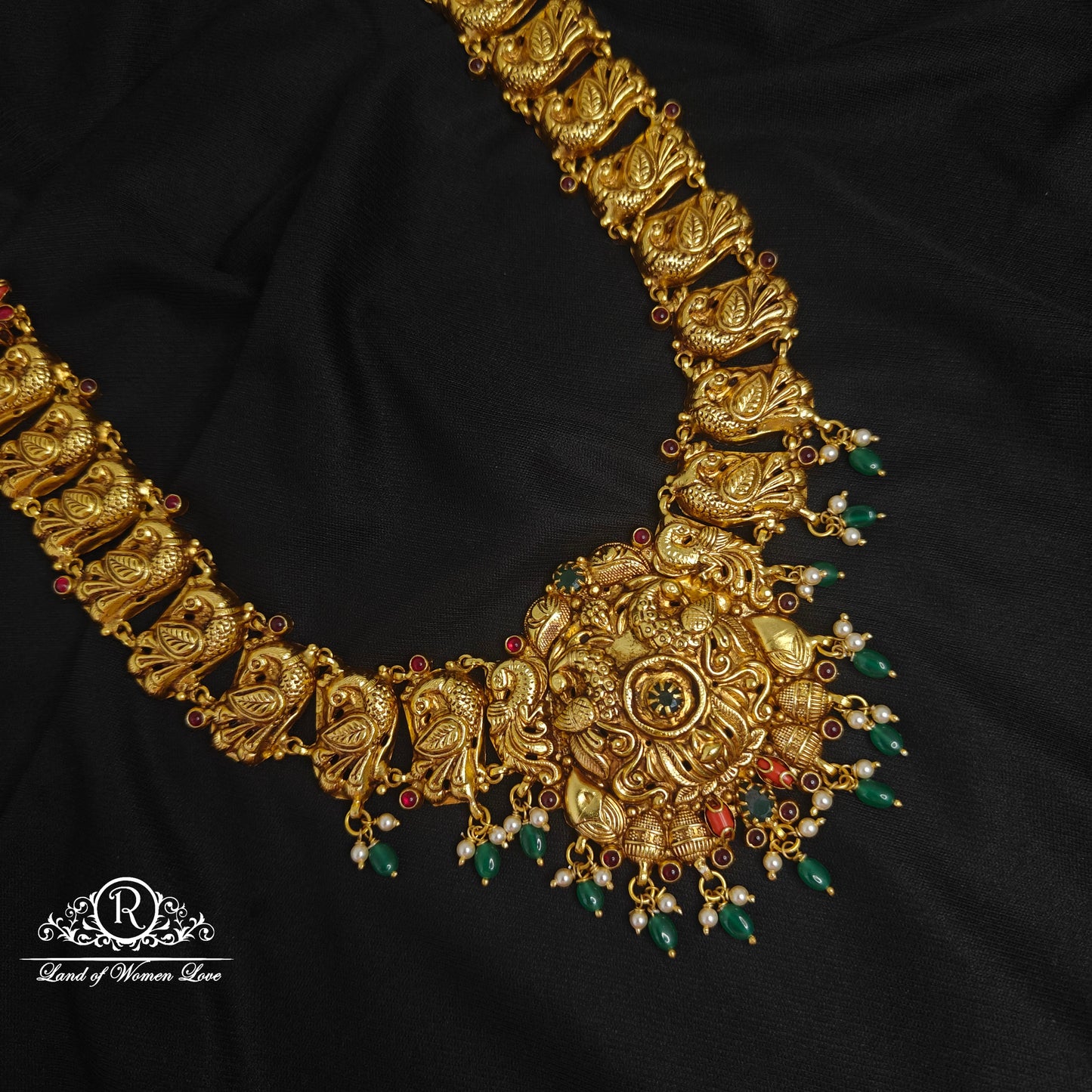 92.5 Silver Nakhi peacock design Haram-RCV296