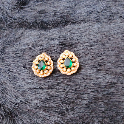 Silver CZ-stone side lockets -RCD375