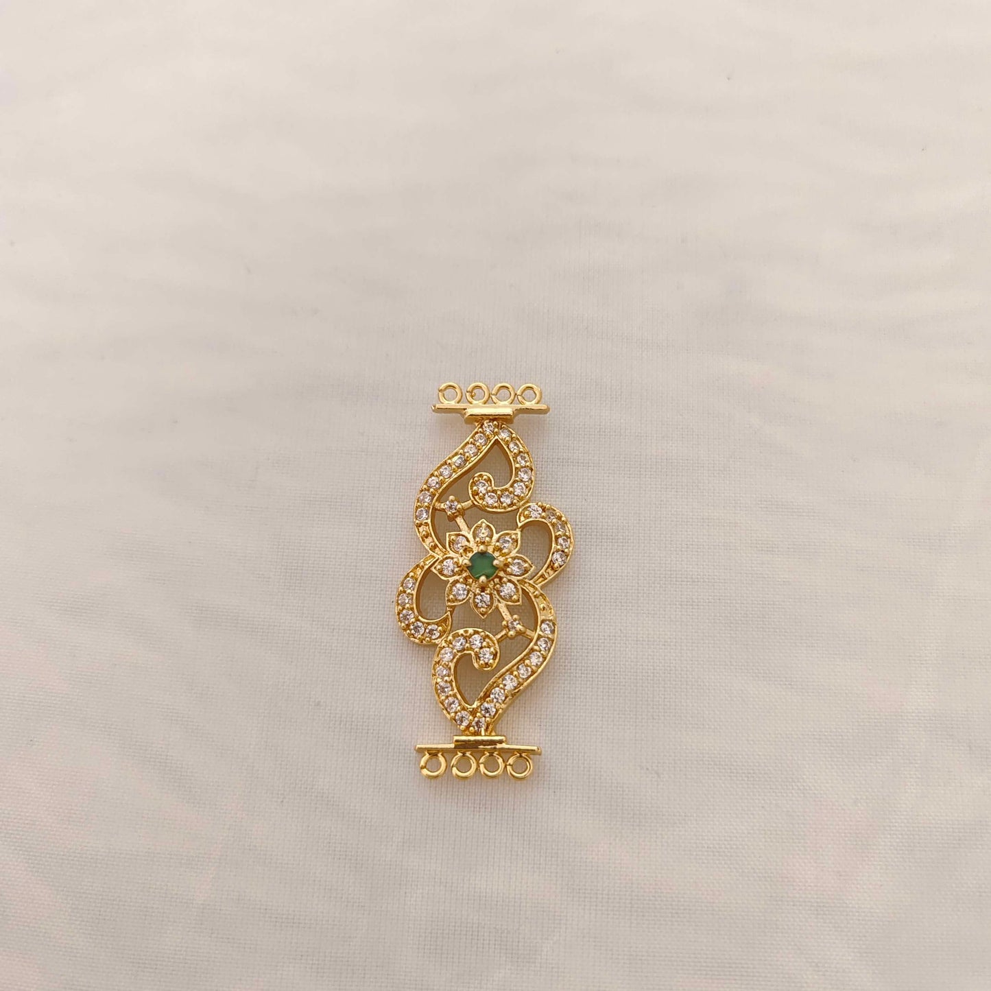 silver white stone side lockets -rct78 92.5 silver ramala jewelry / ramala collections