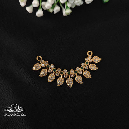 92.5 silver simple and cute mala locketwith green stones-rcjr991 92.5 silver ramala jewelry / ramala collections