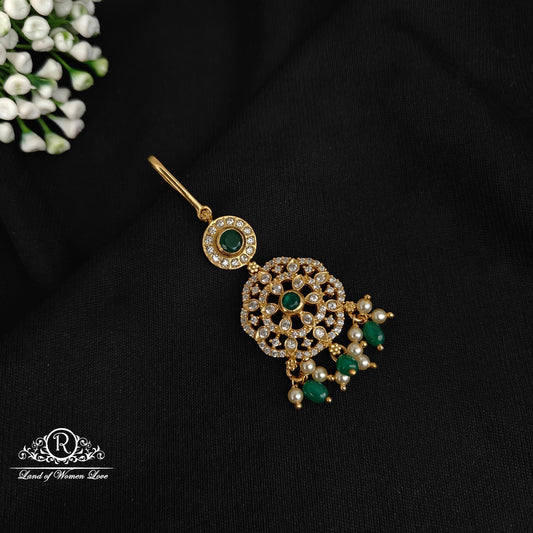 maang tikka 92.5 silver simple and cute tikka with hangings -rcm320 92.5 silver ramala jewelry / ramala collections