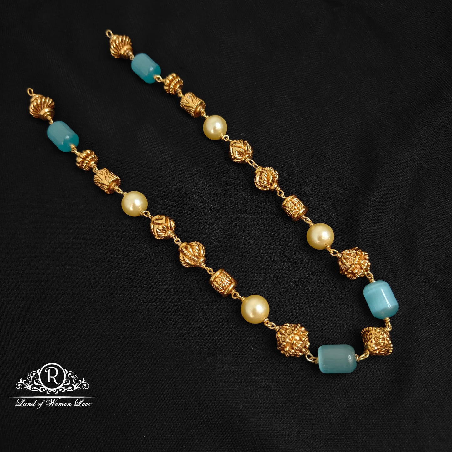 92.5 silver nakshi balls beads mala-rcm1130 92.5 silver ramala jewelry / ramala collections