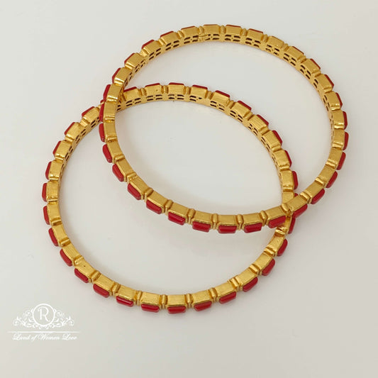 Silver Coral Design Bangles-RCCP25