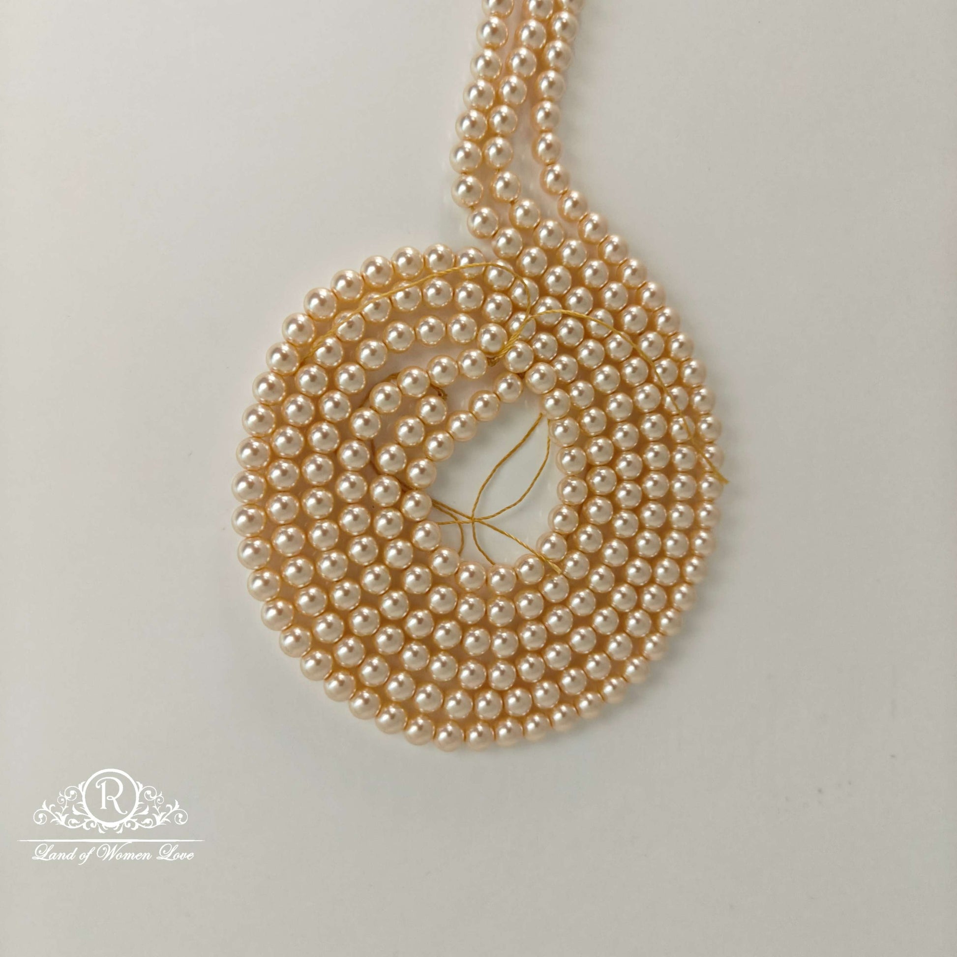 rio lite gold colour 5mm pearls-rcmj213 92.5 silver ramala jewelry / ramala collections