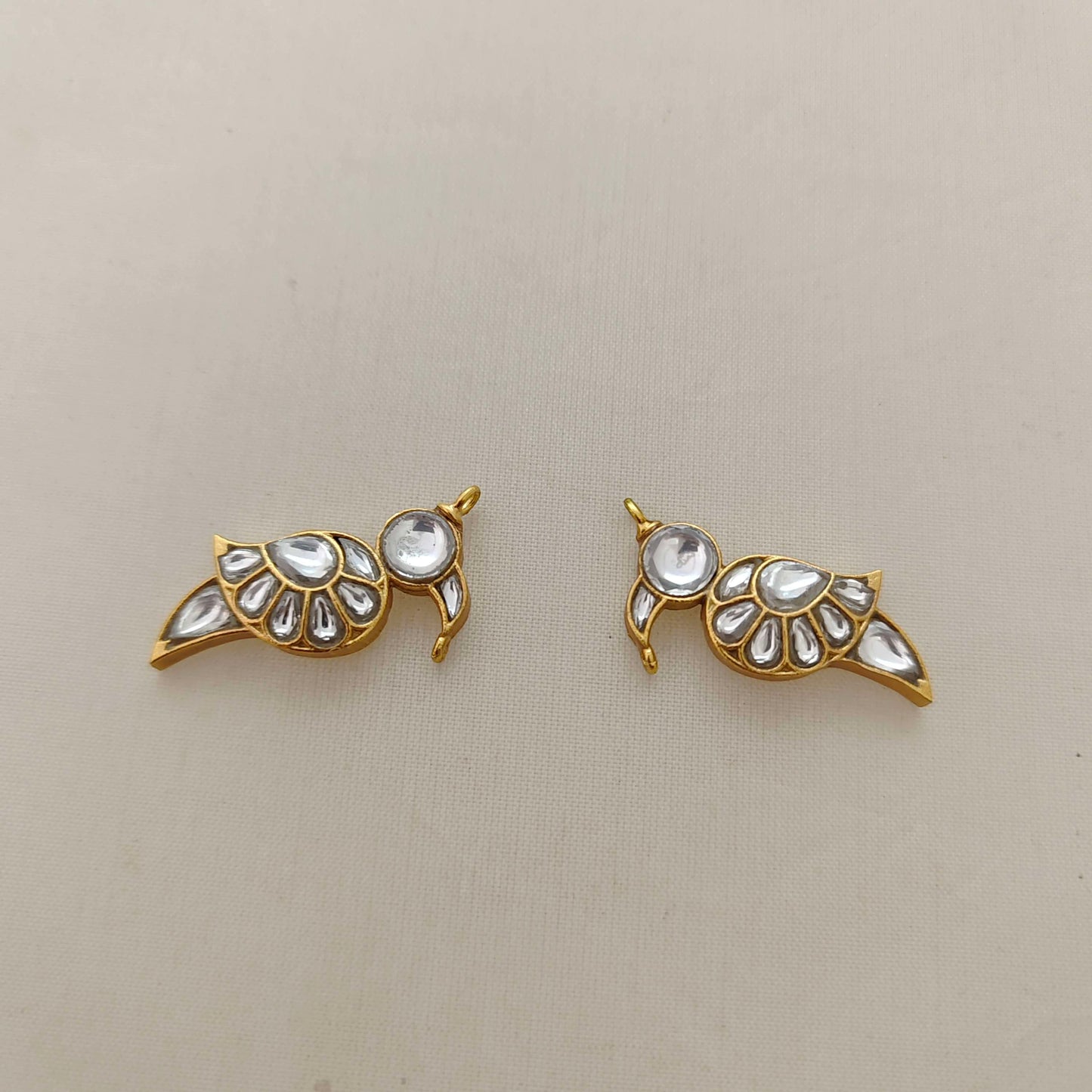 Silver kundan bird pendant -RCD259