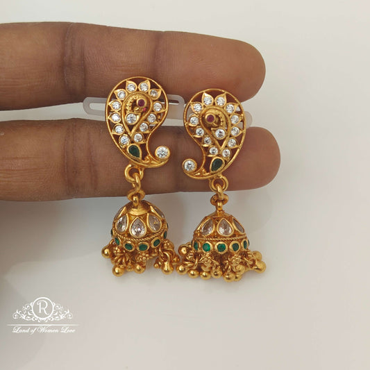 jhumka silver peacock design jhumkas-rccp128 92.5 silver ramala jewelry / ramala collections