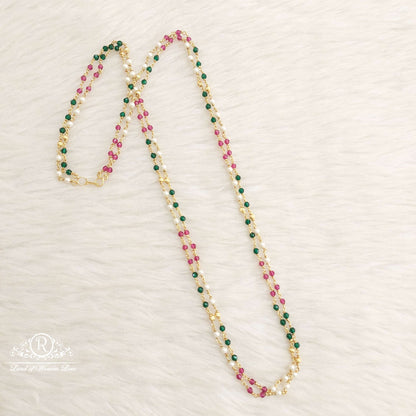 chain silver multicolour beads chain-h059 92.5 silver ramala jewelry / ramala collections