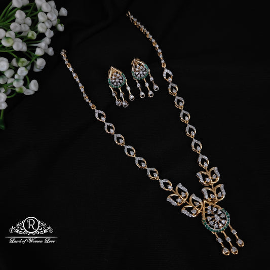 earrings 92.5 silver simple and cute necklace and earrings set - rcbg042 92.5 silver ramala jewelry / ramala collections