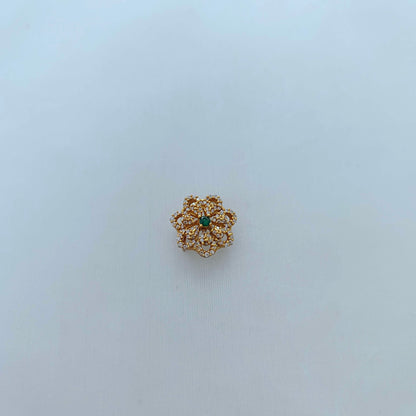 silver flower side lockets-rcd374 cz 92.5 silver ramala jewelry / ramala collections