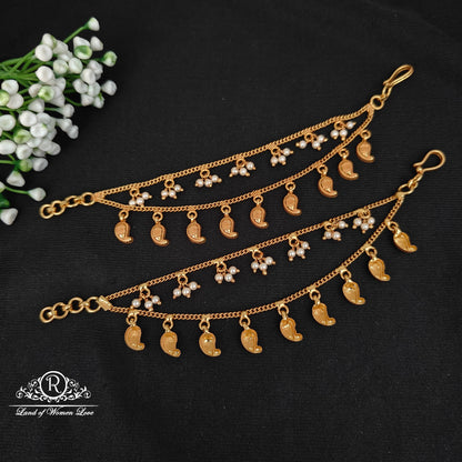 92.5 silver simple and Cute Ear chains - RCBG031