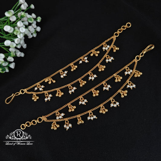 92.5 silver simple and cute ear chains - rcbg038 92.5 silver ramala jewelry / ramala collections
