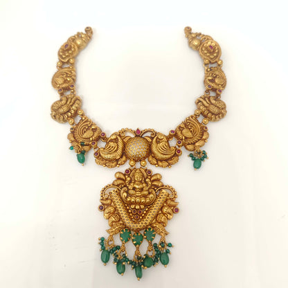 necklace silver lakshmidevi necklace designs-rcm731 92.5 silver ramala jewelry / ramala collections