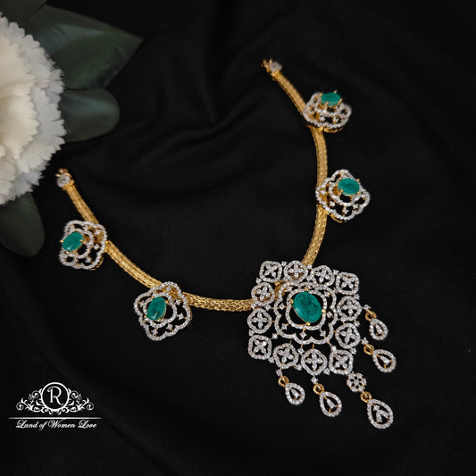 92.5 silver simple and Cute necklace with earrings set -RC06M1266