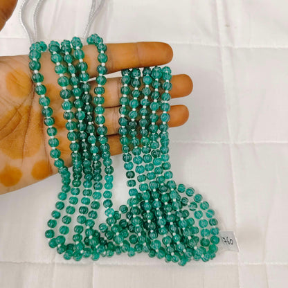 Green Pumpkin 5 Lines Beads-RCMB40