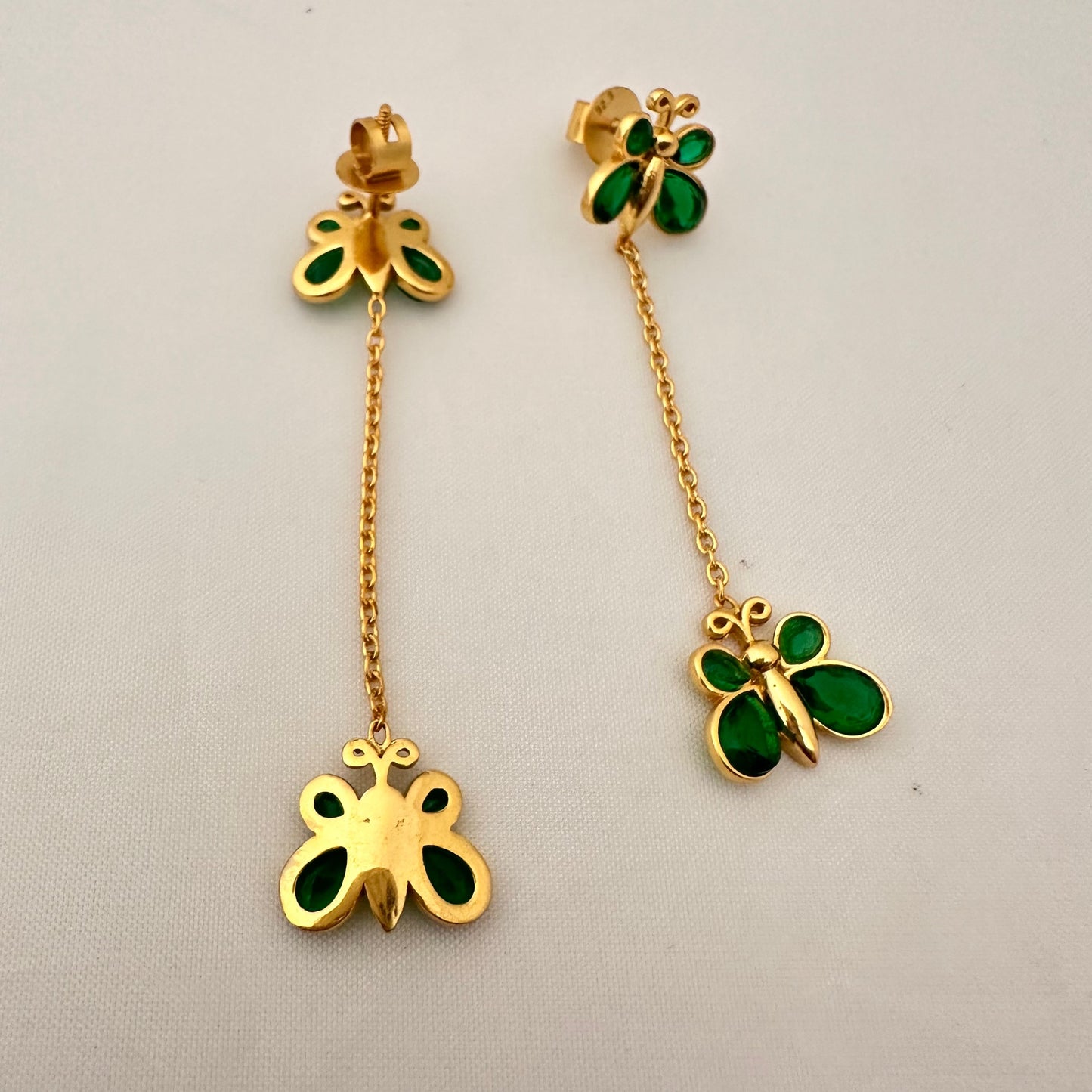 silver butterfly earrings-RCSD01