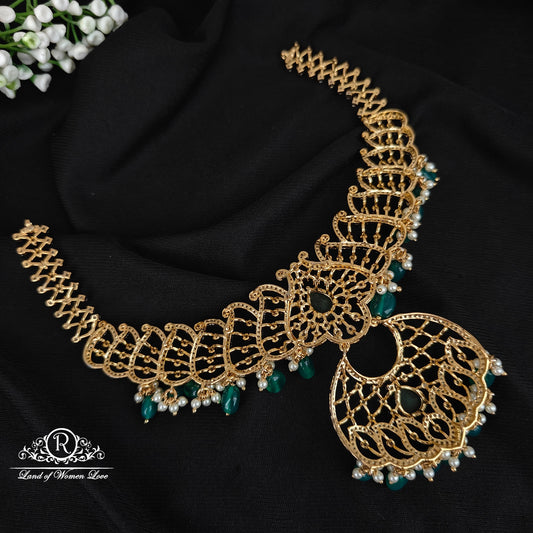 Silver diamond finishing necklace -RCM294