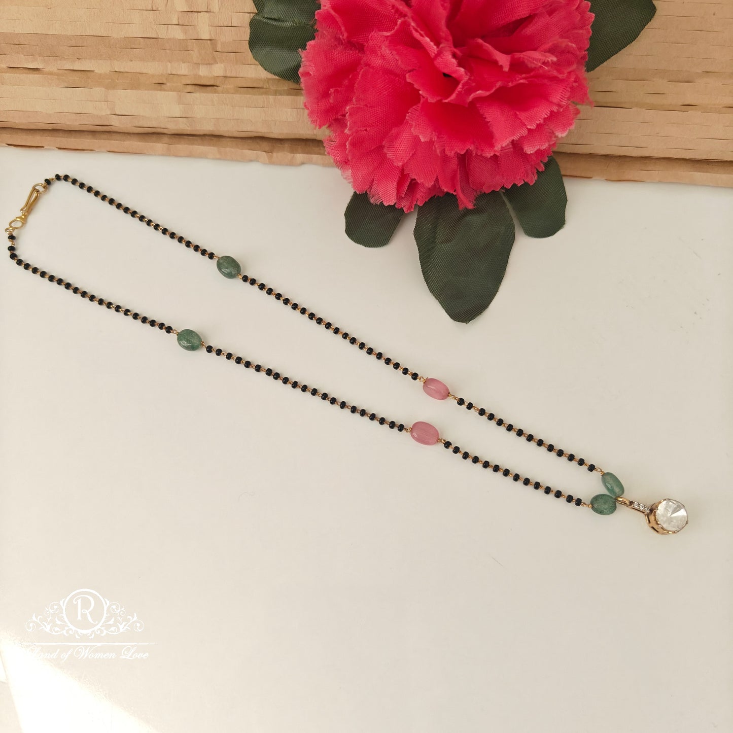 92.5 silver simple and cute black beads - rch1003 92.5 silver ramala jewelry / ramala collections