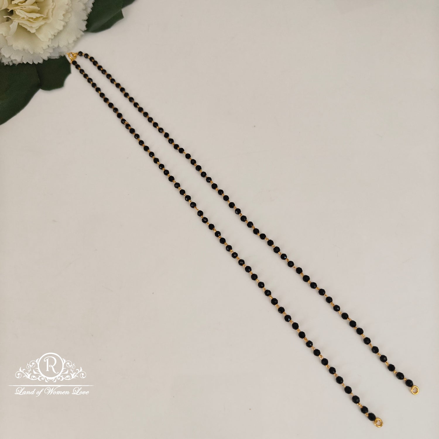 92.5 silver simple and cute black beads -rc06m1275 92.5 silver ramala jewelry / ramala collections