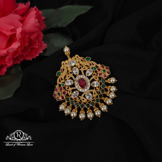 pendant 92.5 silver simple and cute pendant with pearls -rcl72 92.5 silver ramala jewelry / ramala collections